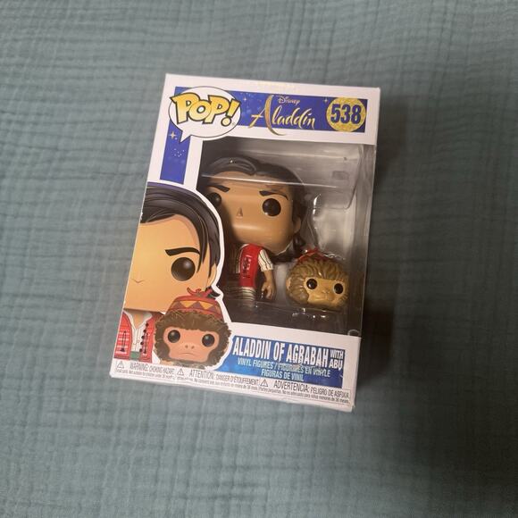 Funko pop! Disney Aladdin of agrabah with Abu #538. vinyl figure collectible NIB - Picture 1 of 4